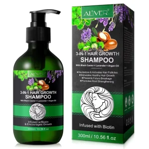 Smoothing Moisturizing Hair Lotion Biotin 300ml Bottle Hair Regrowth Jamaican Black Castor Lavender Argan Oil Shampoo