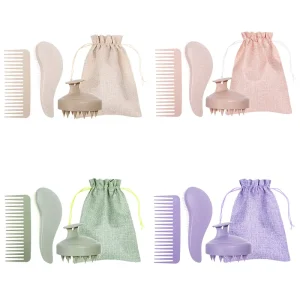 Soft Hair Comb Multiple color Detangling wide teeth styling Hair Brush cleaning silicone shampoo Hair Brush For Travel