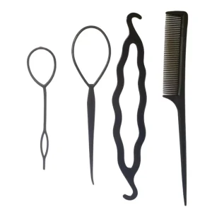 Source Factory Plastic Hair Comb Braiding Set Hair Braiding Tool 4 Pack Braid Styling Diy Hair Styling Tool