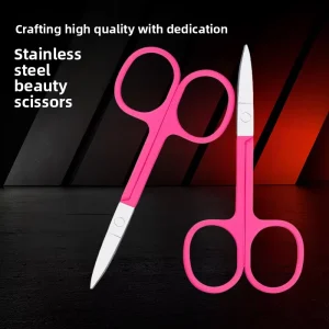 Stainless Steel Eyebrow Trimmer Small Scissors Beauty Tool A Shaped Nose Hair Trimmer Yangjiang Factory Source Packaging Makeup