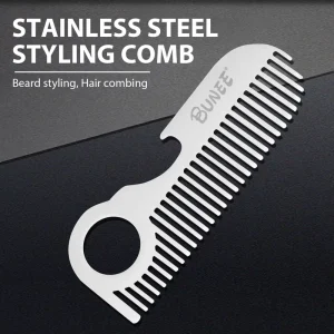 Stainless Steel Hair Comb Heat Resistant Anti Static Comb Professional Salon Multi purpose Hair Styling Comb