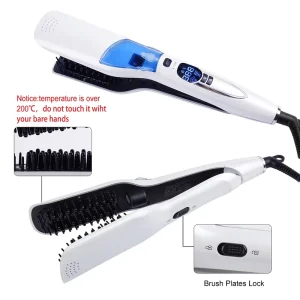 Steam Hair Straightener Brush Flat Iron Professional Electric Hair Comb Fast Hair Straightening Iron