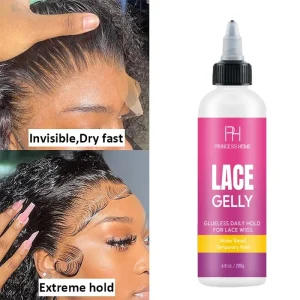 Strong Hold Babyhair Edge Control Gelly 200ml Invisible Easy to Remove Hair Styling Gel Glueless Lace Melting Glue Liquid Gel