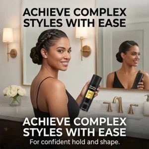 Strong Hold Hairspray for Long Lasting Styling Anti Frizz Shine Boosting Hair Care for All Hair Types