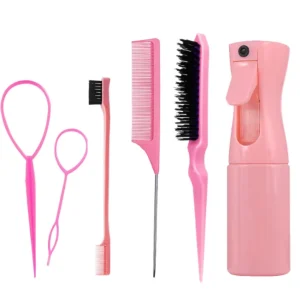 Styling Double Side Brush Comb Edge Control Hair Comb Hair Brush Hair Styling Tool Set