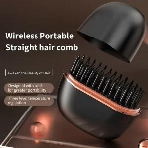 Stylish Hair Straightener Curler Compact Hair Brush Innovative Straightening Comb