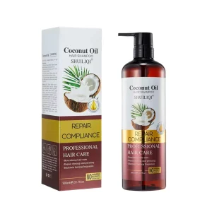 Sulfate-Free Coconut Oil Shampoo 2-in-1 Formula Cream Nourishing Moisturizing Anti-Breakage Split Ends Color-Protection Hair