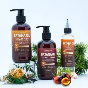 Sulfate Free Shampoo Natural Keratin Anti Hair Loss Shampoo Anti Dandruff Batana Oil Shampoo and Conditioner Set