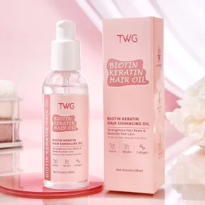 TWG RTS Biotin Keratin Hair Enhancing Oil Strength and Shine Nourishing Moisturizing Hair Serum Repair Keratin Hair Oil