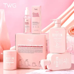 TWG RTS Biotin Keratin Shampoo and Conditioner Hair Oil Hair Mask Pink Anti Dandruff Shampoo Moisturizing Biotin Hair Care Sets