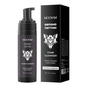 Tattoo Skin Cleaning Foam Mousse Suitable for Cleaning Caring for Tattooed Skin Gentle Fresh Fragrance Gently Remove Dead Skin