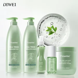 Tea Tree Shampoo Conditioner Anti Dandruff Oil Control Shampoo Fresh Fluffy Tea Tree Shampoo and Conditioner Set