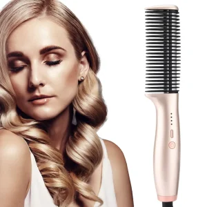 Temperature Control Auto Off Portable Mini Electric Hair Straightener Comb