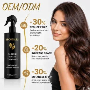 Thermal Shield Leave in Conditioner Spray Moisturizing Herbal Hair Treatment for Curly Hair Anti Frizz Smoothing Mist