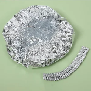 Tin Foil Hair Cap Hairdressing Aluminum Constant Temperature Thickened Disposable Shower Cap Hair Care Foil Cap