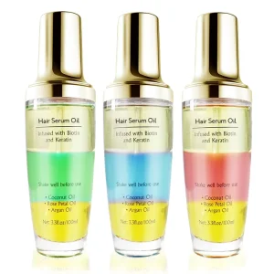 Trio Oil Hair Serum Natural OEM Private Label Gentle Hair Care Serum Nourishing Smoothing Serum
