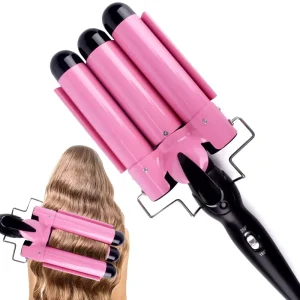 Triple Barrel Hair Curler Negative Ion Curling Iron Wave Volumizing Big Wave Curler