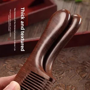 Two Pack Household Peach Wood Anti Sandalwood Durable Hair Comb for Home