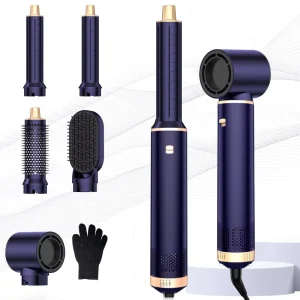 UKLISS 5 in 1 Hair Dryer Salon Curler Multifunction Air Comb Hot Air Brush Straighter Hair Styler Set Hot Brush for Hair