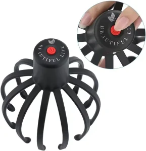 US Stock USB Rechargeable Octopus Claw Head Massager Electric Scalp Relaxing Body Stress Relief Handheld Device
