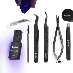 UV Eyebrow Clear Adhesive Gel Remover Russian Scissors Eyebrow Tools UV Eyebrow Hair Extension Glue