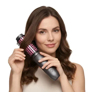 Ultra Light USB Portable Cordless Curling Brush Ceramic Coating Adjustable Temp Hair Curler Comb for Women Daily Salon & RV Use