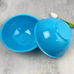 Unbreakable Customized Big Blue Deep Melamine Salad Mixing Bowl Food Grade BPA Free Multi Color Mixing Serving Bowl