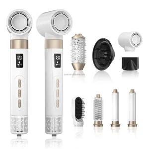 Uyisi Multifunctional Negative Ion 8-in-1 High-Speed Brushless Hair Dryer Styler Set with LCD Display and Volumizer