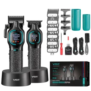 VGR V 886 S2 Ceramic Blade 9000RPM Motor Hair Clippers Salon Professional Hair Trimmer Cordless for Stylists and Barbers Trimmer