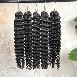 Virgin 12A Grade Unprocessed Raw Vietnamese Human Hair Deep Wave Crochet Hair Extensions