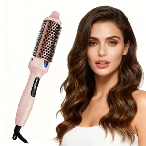 Volumizing Hair Styling Tools Multifunctional Curling Brush Straightening Brush Heated Hair Brush for Salon