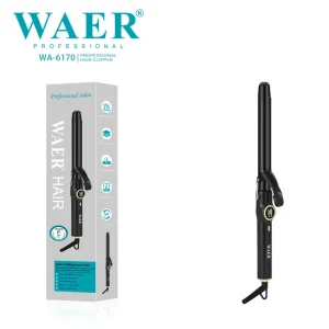 WAER Professional Cordled Hair Curler PTC Fast Heating Multi temperature Adjustment 360 Swivel Cord with Led Display