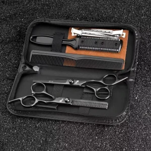 Wanmei Household Hair Cutting and Hairdressing Scissors Set Tools Flat Tooth Scissors Professional Thinning Hair Scissors Set