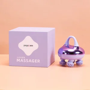 Waterproof Automatic Electric Portable Rotating Red Light Kneading Vibrating Head Hair Scalp Massager Device