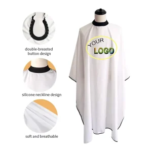 Waterproof Cape Hair Salon Silicone Wrap Neck Cutting Capes Customized Silicone Collar Barber Capes