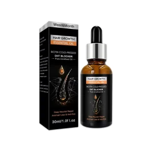 West Month Effective Hair Loss Treatment Ginger Hair Essential Oil Pure Unrefined Regrowth Serum for Thicker Stronger Hair