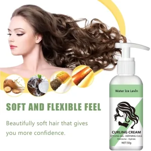 West Month Natural Elastin Cream Curly Frizzy Hair Moisturizing Hair Conditioner for Curl Defining Enhancing