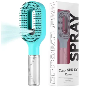 Wet Dry Detangling Brush Comb 2 in 1 Portable Hair Brush with Water Spray for Detangling and Styling Hair