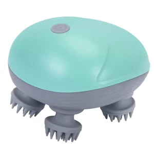 White Rechargeable ABS Silicone Waterproof Scalp Head Massager Machine with Timing Control and Comfortable Design