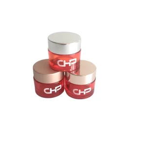 Wide Mouth Low Profile Thick PETG Jars Screw Top Loose Powder Cosmetic Skin Care Eye Cream Hair Wax Pomade