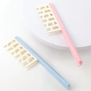 Wide Tooth Fluffy Ladies Styling Shaped Seam Barber Comb for Curls Hairdressing Tool for Home Salon Shop Use