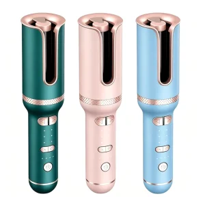 Wireless Hair Curler Cordless Automatic Curling Iron Ceramic Rotating Barrel Portable Hair Styler for Professional Waves