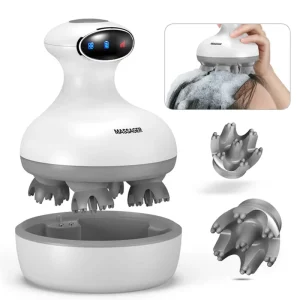 Wireless Head Massager Waterproof Electric Silicone Kneading Hair Head Scalp Massager