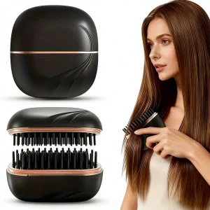 Wireless Mini Hair Straightening Comb Fast Hair Straightening in 3 Minutes Wireless Negative Ion Hair Straightening Comb