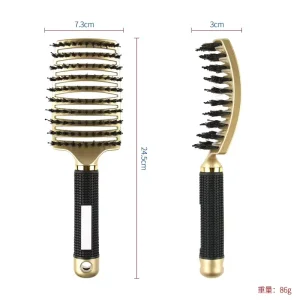 Women Hair Scalp Massage Comb Bristle Nylon Hairbrush Curly Detangle Hair Brush for Salon Hairdressing Tools