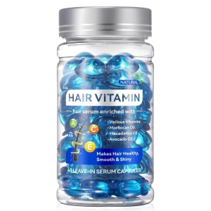 Women Men Hair Repair Hair Treatment Serum Leave in Anti Frizz Conditioner Vitamins a C E Pro B5 Hair Vitamin Serum Capsule