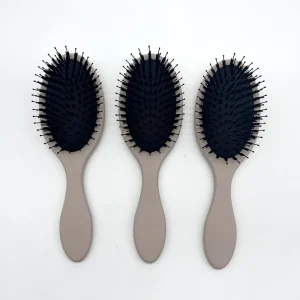 Women Men Scalp Massage Cushion Vent Hair Brush 100% Nylon Vegan Soft Bristle Hairbrushes for Wet Dry Hair