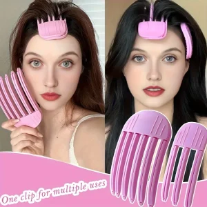 Women and Girls’ 5pcs Durable Reusable Heatless Hair Curlers Set No Heat Plastic Roots Clips for Hair Volume Styling