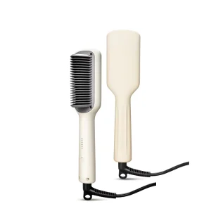 Women’s Dual Purpose Electric Comb Straightener Curler Large Iron Hair Styling 5 Temperature Control PTC Negative Ion Household