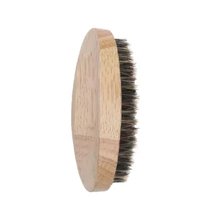 Wooden Paddle Hair Brush with Nylon Bristles Heavy Duty Hand Held Scrub Brush for Men’s Beard Cleaning